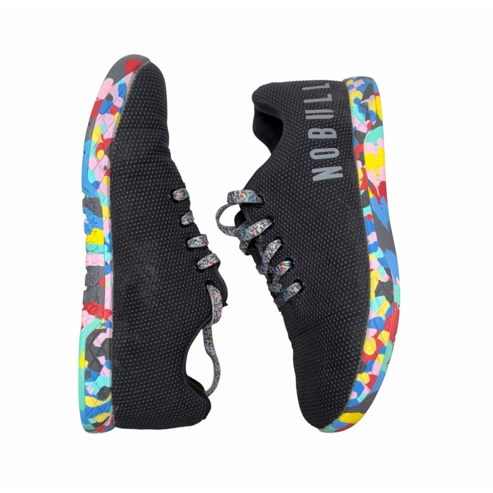 NOBULL Black Multicolor Outwork Trainer Shoes - Men's Size 7, Women's Size 8.5 - Picture 2 of 12